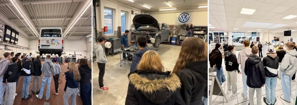 Neuntklässler zur Berufsorientierung im Autohaus Eschengrund